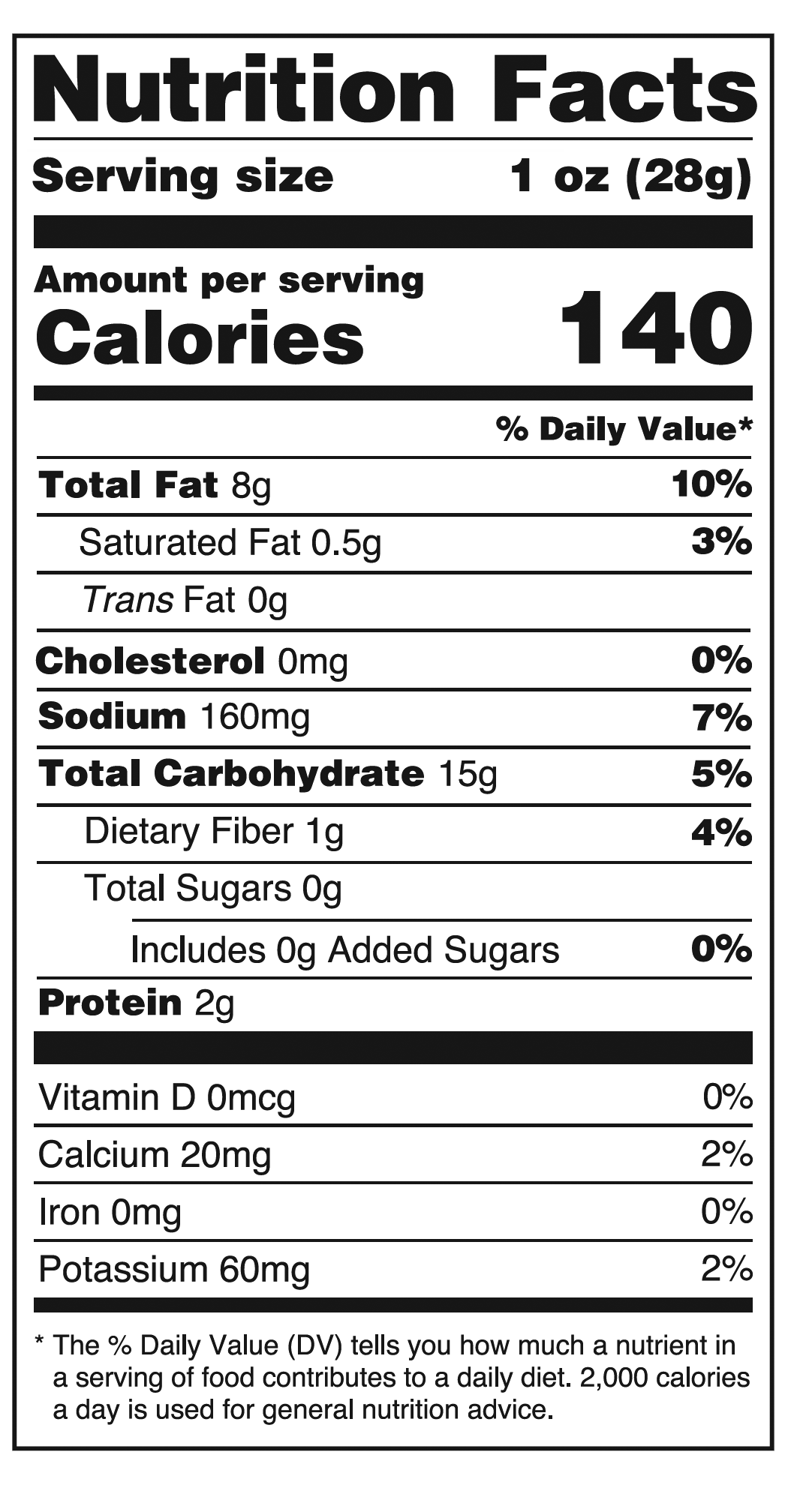 Snak King Frite Bites Nutrition Facts