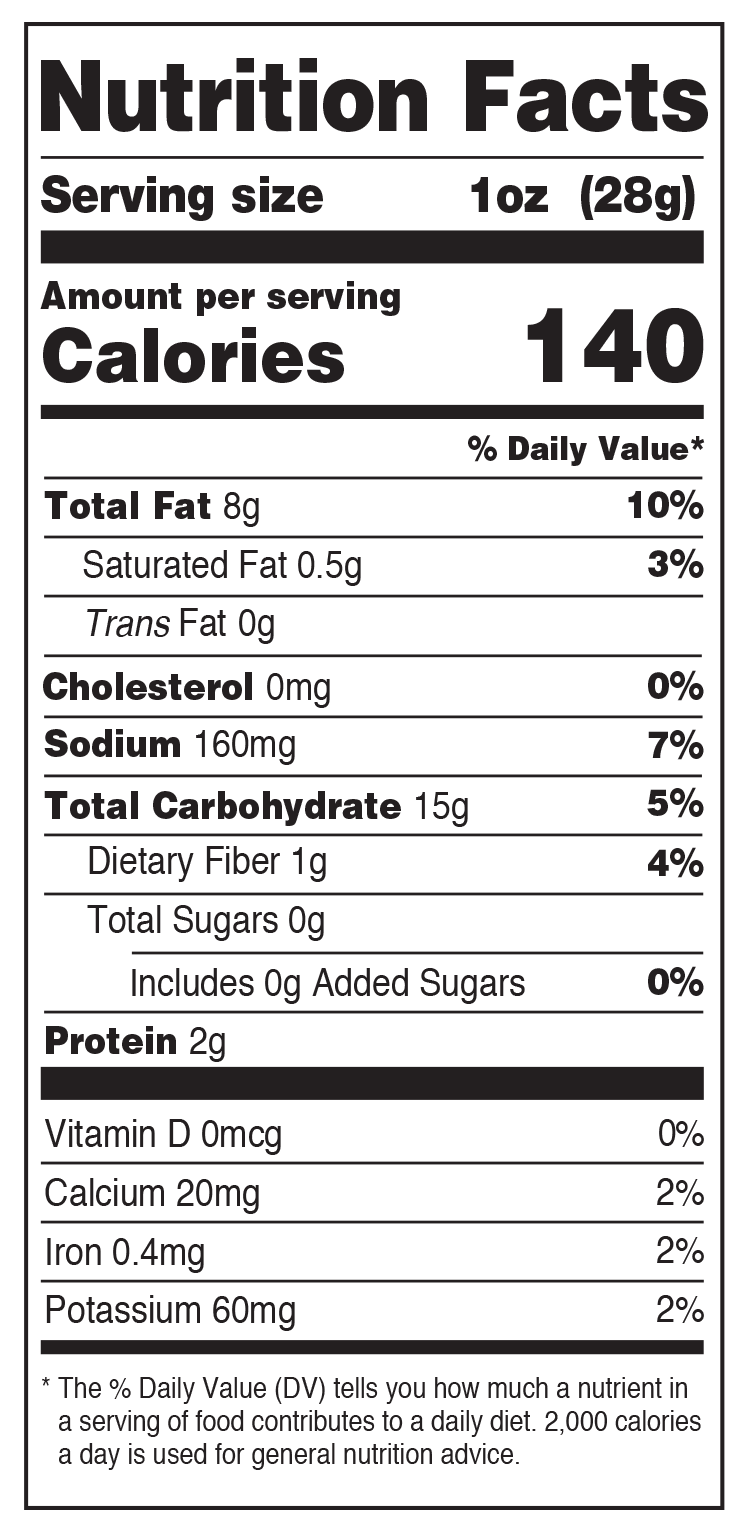 ELS Holiday Tortilla Chips Nutrition Facts